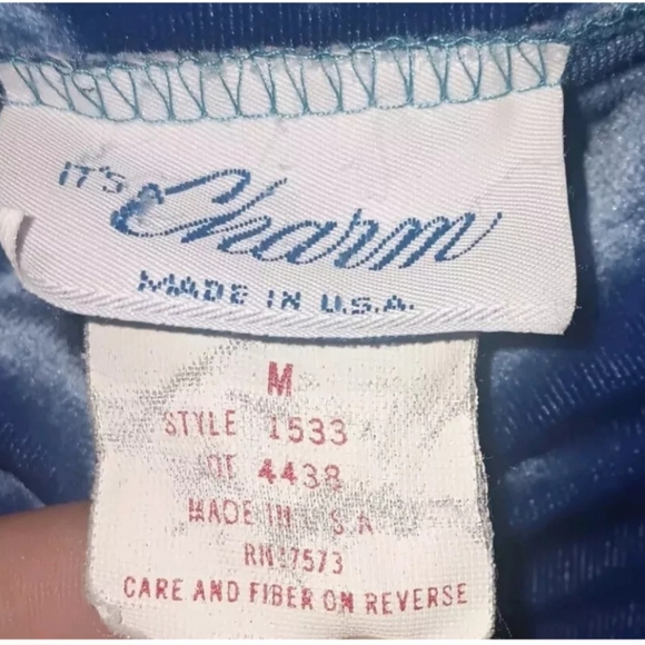 Vintage It's A Charm 70s Maxi Womens Velvet Ruffle Neck Robe/HouseCoat Size M - Picture 5 of 16